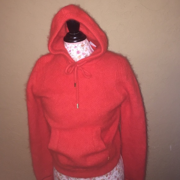 Juicy Couture Fuzzy Red Pullover Hoodie