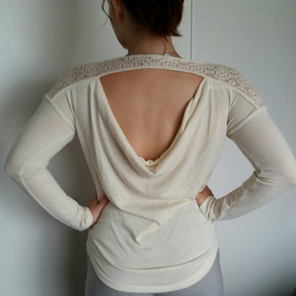 Cream open back sweater - Picture 1 of 2