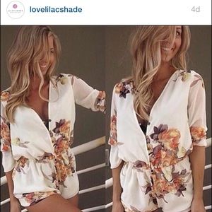 LILAC SHADE floral romper