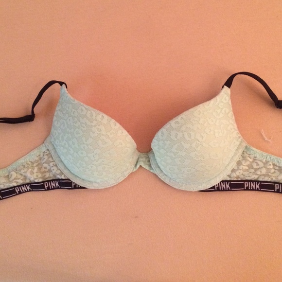 Mint Leapord VS Pink push up bra 32A