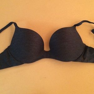 Vs pink campus fit blue marble push up bra 32A