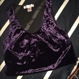 Purple Velvet crop top
