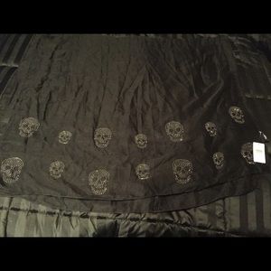 Rhinestone skull scarf NWT