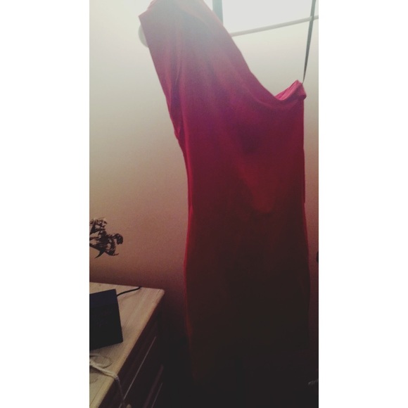 One Shoulder Red Dress - Picture 2 of 2