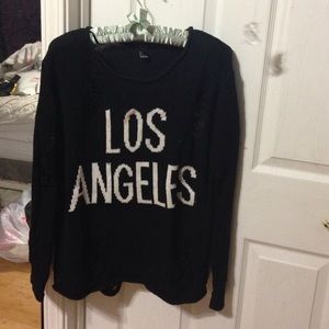 Wild fox couture style forever 21  ripped sweater