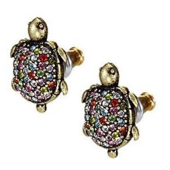 Fossil Sparkling Turtle Earrings