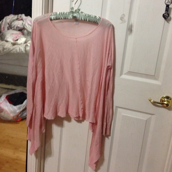 Pastel pink see through sweater