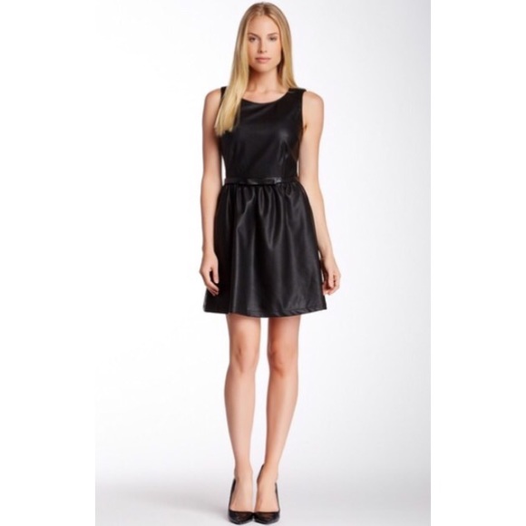 Fit & flare faux leather dress. - Picture 2 of 2