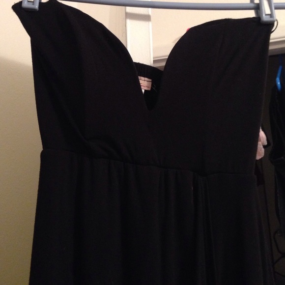 black slit dress