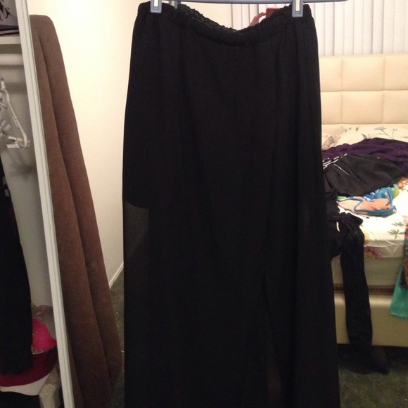 sheer long skirt