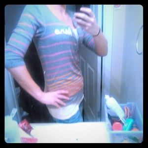 Aeropastel 3/4 sleeve cute top!!