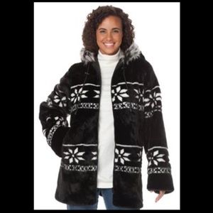 Woman Within Fur like Winter Coat