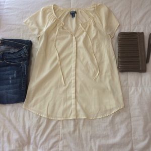 Old Navy Ivory Silk Top