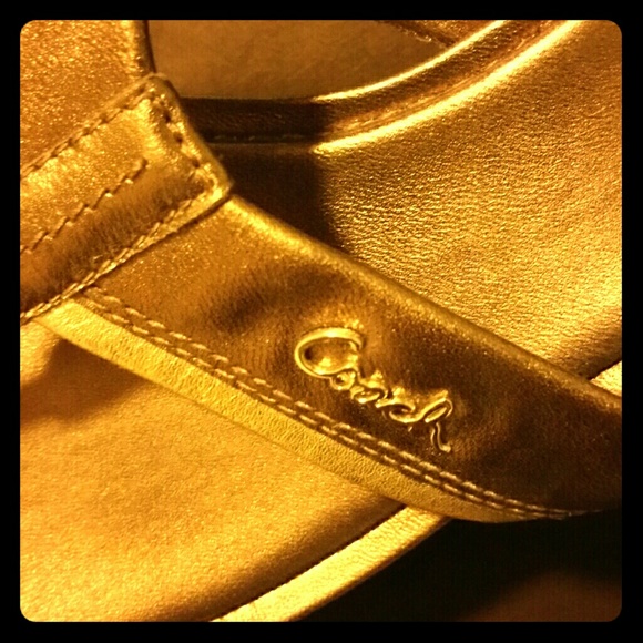 Coach Shoes - **AUTHENTIC*** Brown Coach Wedge Sandal