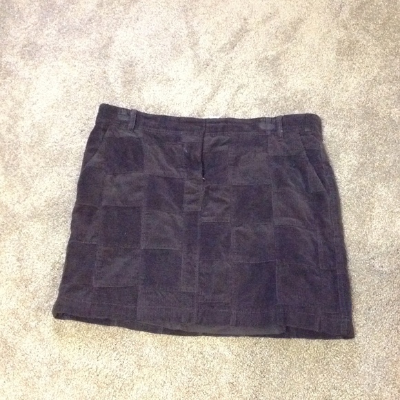 Loft chocolate brown corduroy skirt