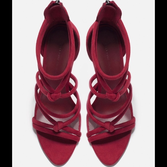 NWT ZARA HOT AND SEXY RED SANDALS - Picture 2 of 4