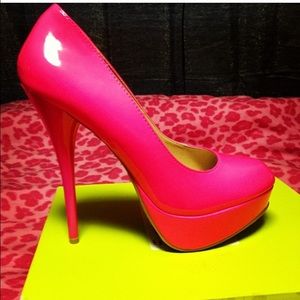 Charlotte Russe hot pink pumps