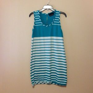Cynthia Rowley dress - teal and white