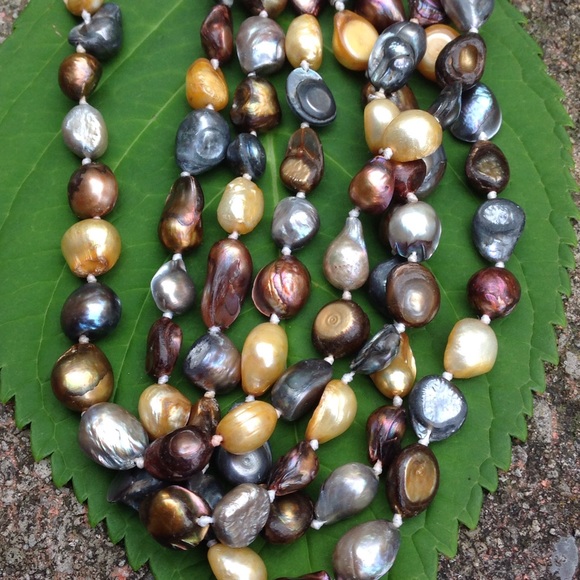 Freshwater pearls. Warm tones - Picture 2 of 4