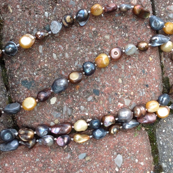 Freshwater pearls. Warm tones - Picture 3 of 4