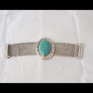 Silver plated turquiose bracelet!!!