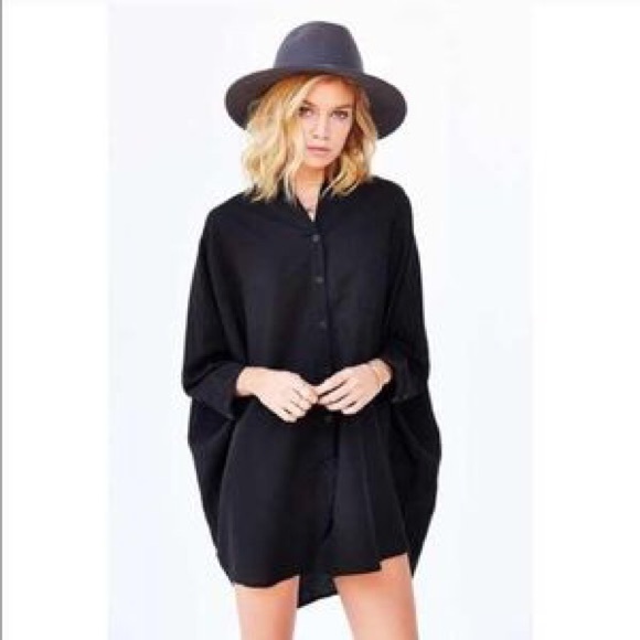 Bulldog oversized button down men's shirt.