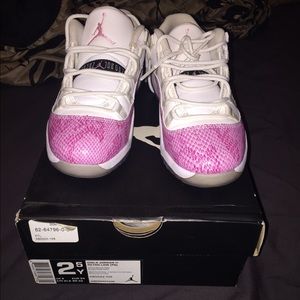 Pink snakeskin 11s