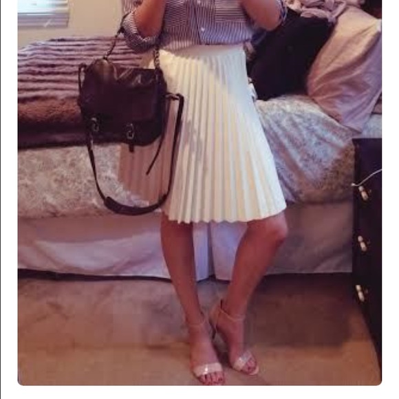 Zara Dresses & Skirts - Zara faux leather pleated skirt