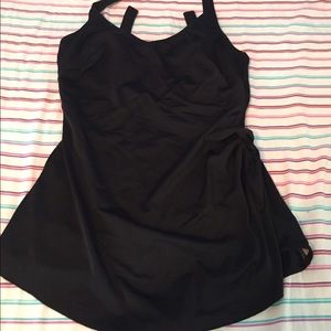 Black sarong one piece swimsuit