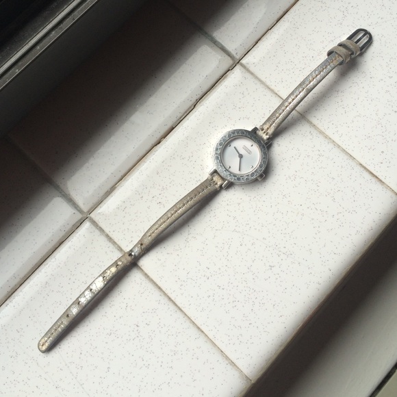 COACH leather watch with box!