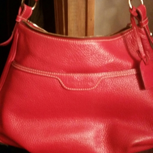 Beautiful Tomato Red "authentic" Dooney and Bourke