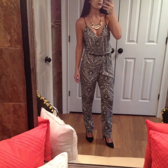 Black and white designed jumpsuit never worn