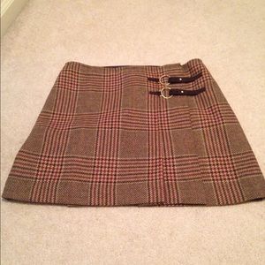 Brown tartan kilt