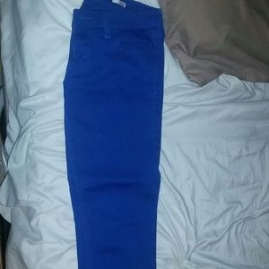 Blue skinny jeans
