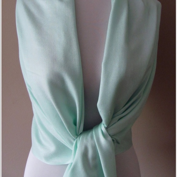 Mint pashmina scarf