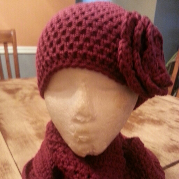 Handcrafted crochet hat and scarf set