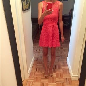 BCBGeneration Coral Lace A Line Dress