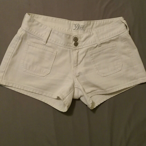 Old navy diva white denim shorts
