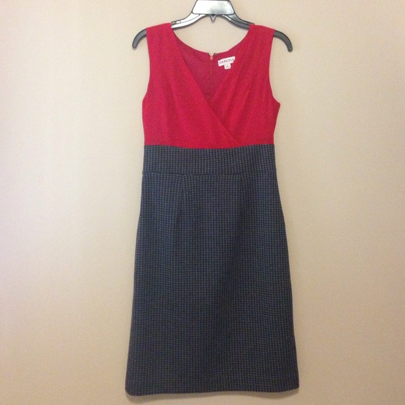 Merona dress - red/black/gray
