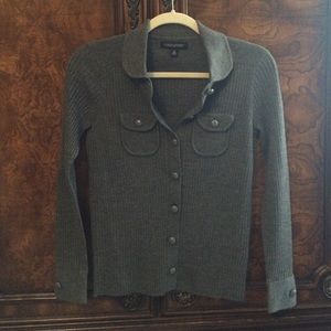 Banana Republic Grey Button Down Sweater XS New!