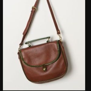 Anthropologie Patent Edged Satchel new in bag