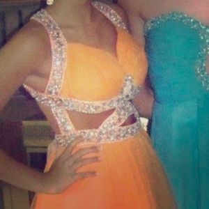 Orange homecoming dress