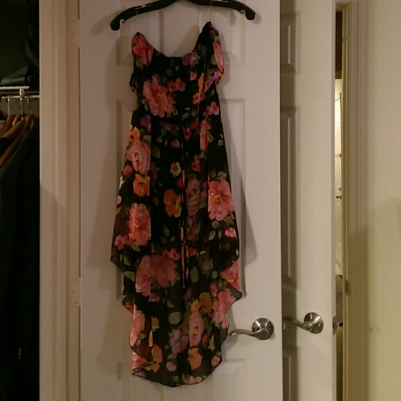 Floral high low dress