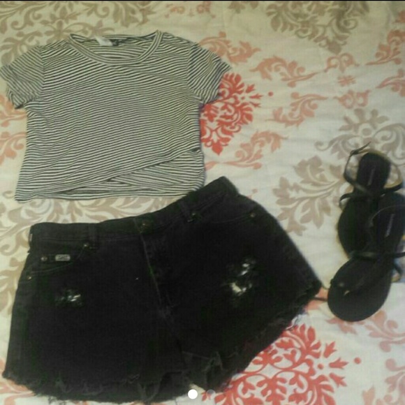 Lee Denim - High Waisted black shorts