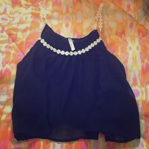 Cute daisy crop top tank