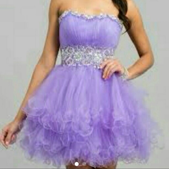 LILAC SHORT PROM DRESS