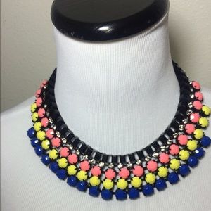 Multicolored Chain Rhinestone Necklace