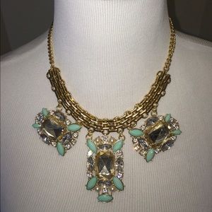 Turquoise Pearl Rhinestone Necklace