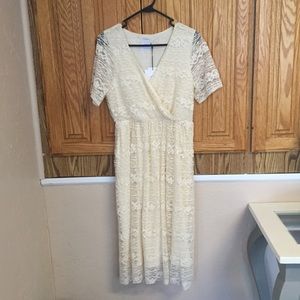Brand New Cream Lace Maternity Dress
