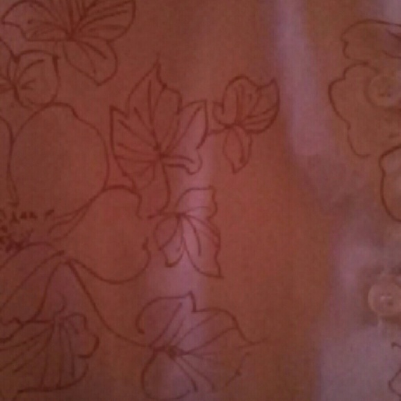 Very Vintage Red Flower Blouse